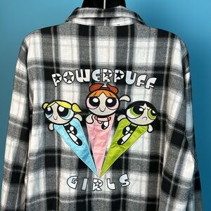 Embroidered PowerPuff Girls Flannel Shirt